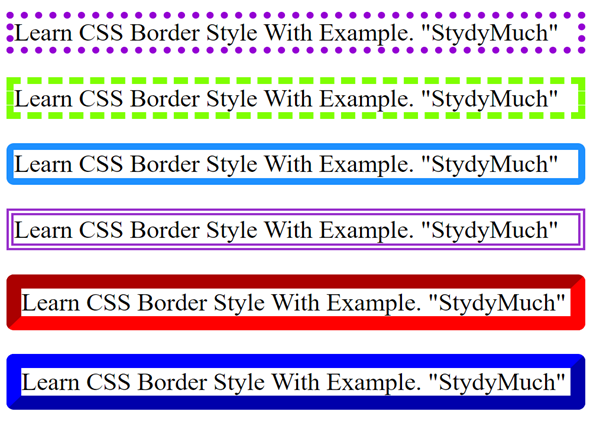 CSS Border Full Tutorial With Programming Example » StudyMuch