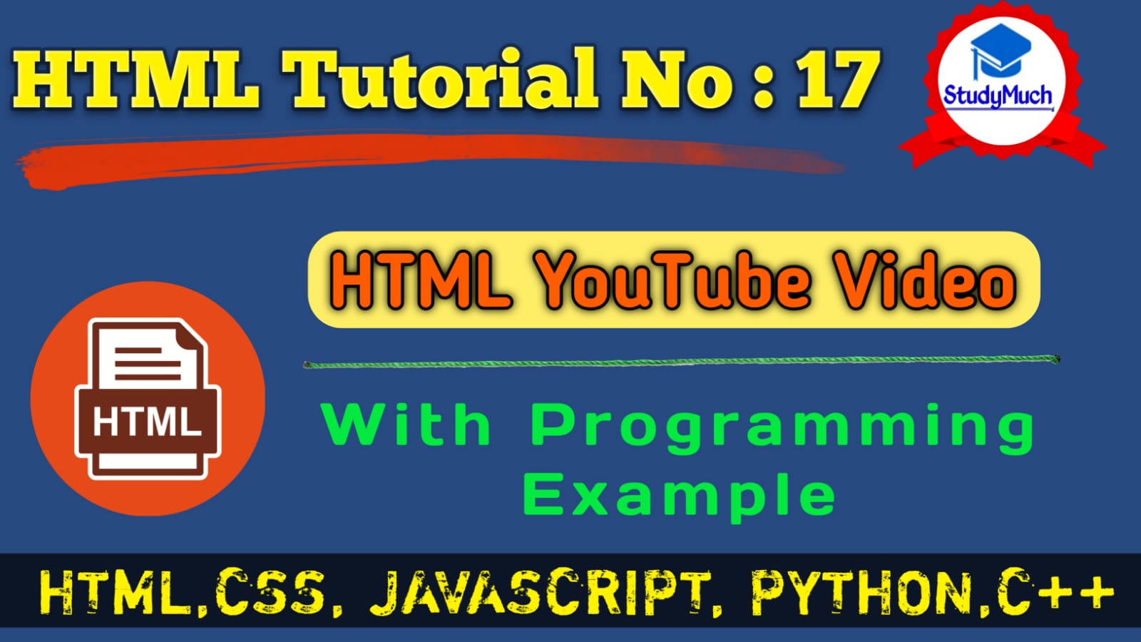 StudyMuch.in HTML YouTube Video
