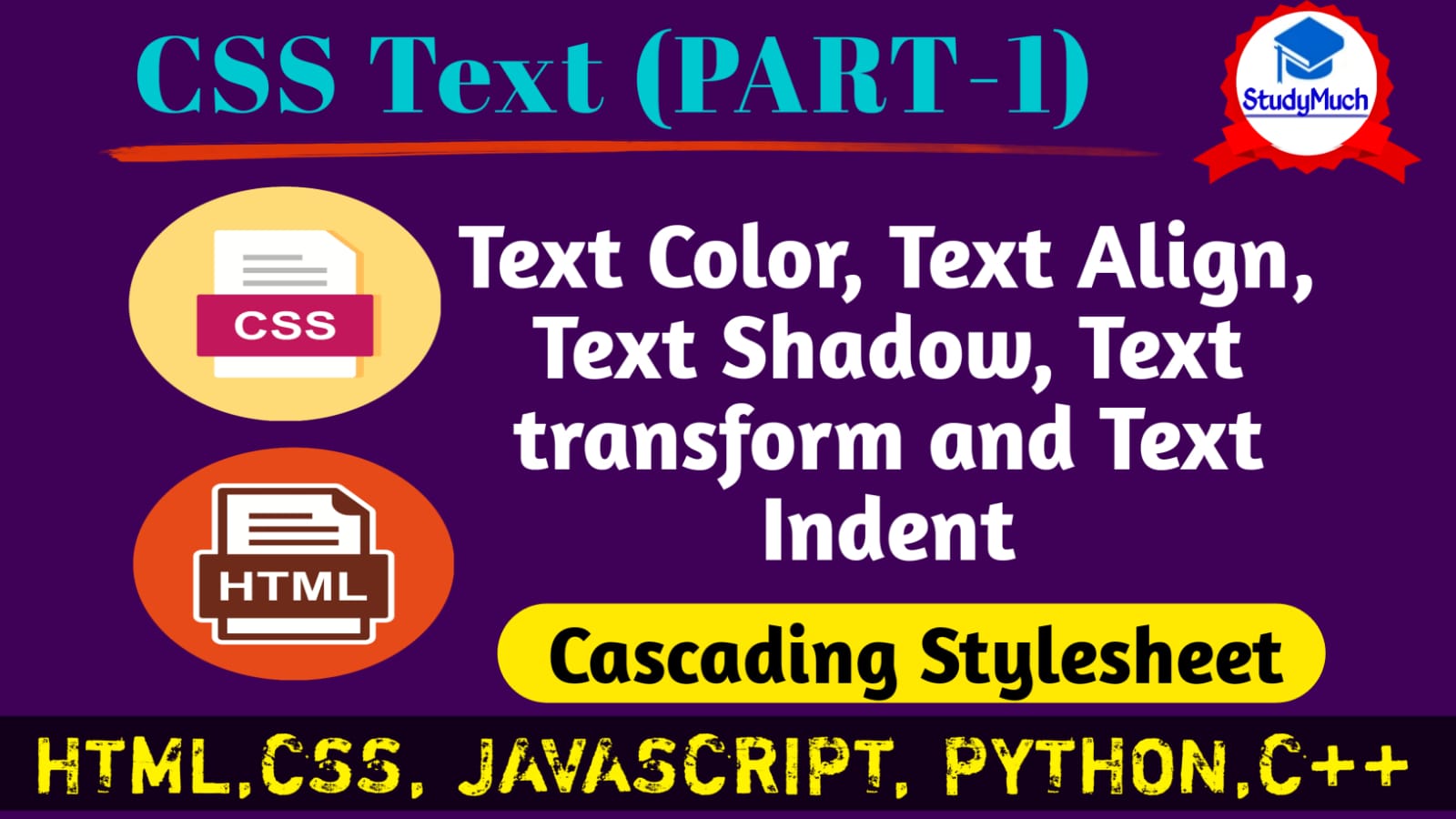 StudyMuch CSS Text Part- 1