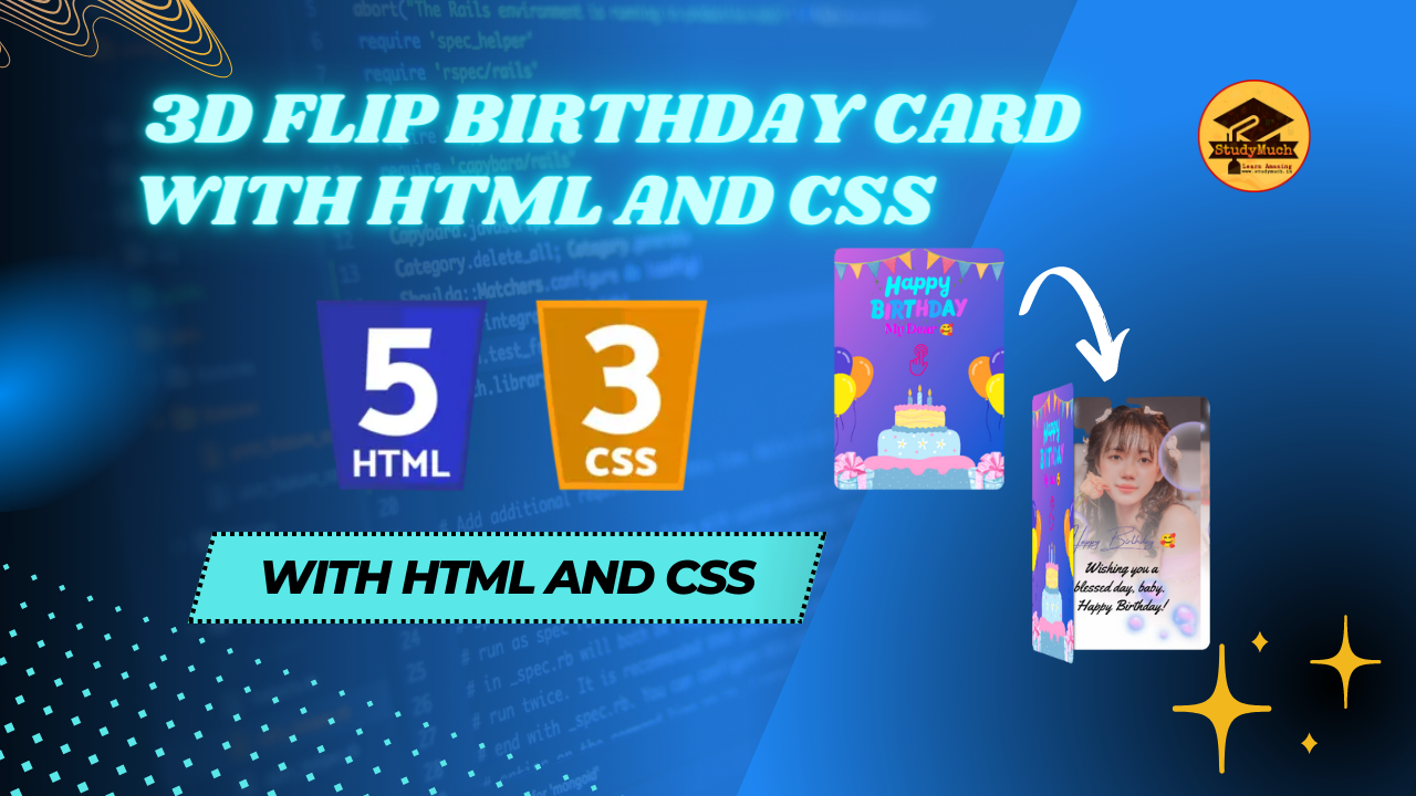 3D Flip Birthday Card with CSS StudyMuch